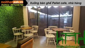 Bàn ghế quán cafe bằng gỗ