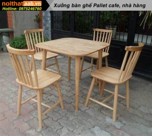 Bàn ghế quán cafe bằng gỗ TS238